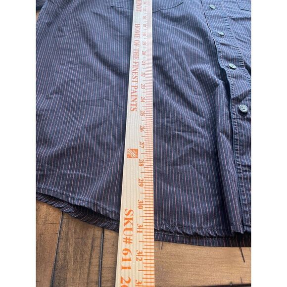 Harley-Davidson Pre-Luxe Mens Button Up Shirt Size 2XL Black Striped 100% Cotton - Picture 8 of 10